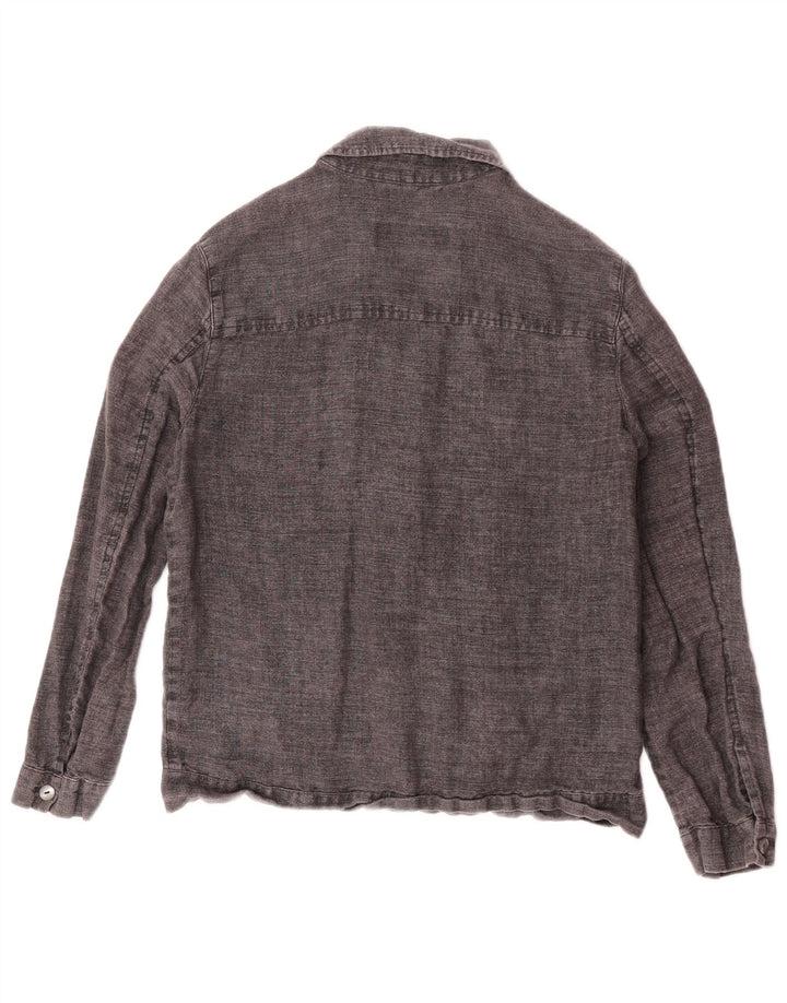 Max Mara Cămașă pentru femei UK 10 Small Grey Linen
