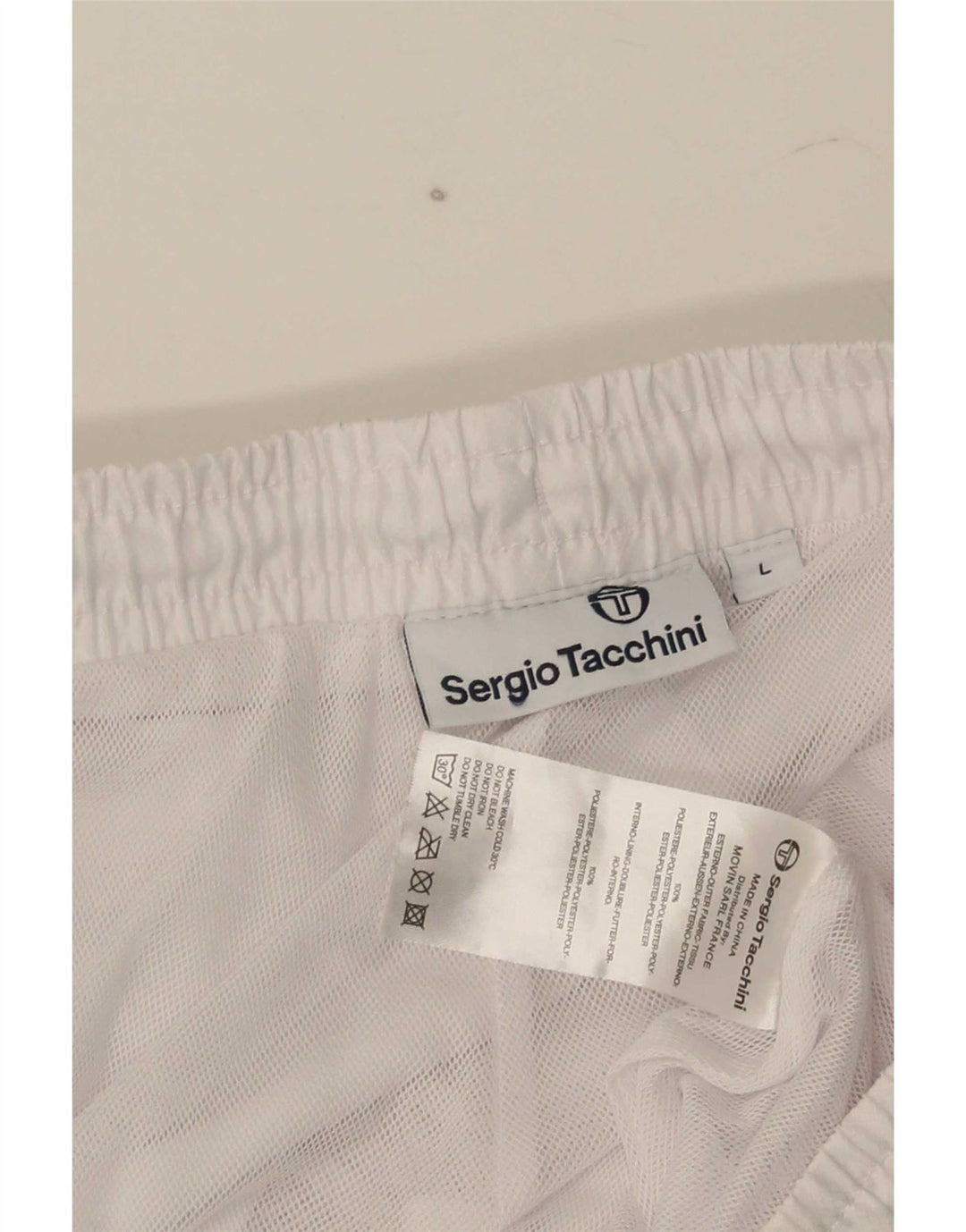 Sergio Tacchini Pantaloni de trening pentru bărbați Pantaloni de jogging Mari Poliester alb
