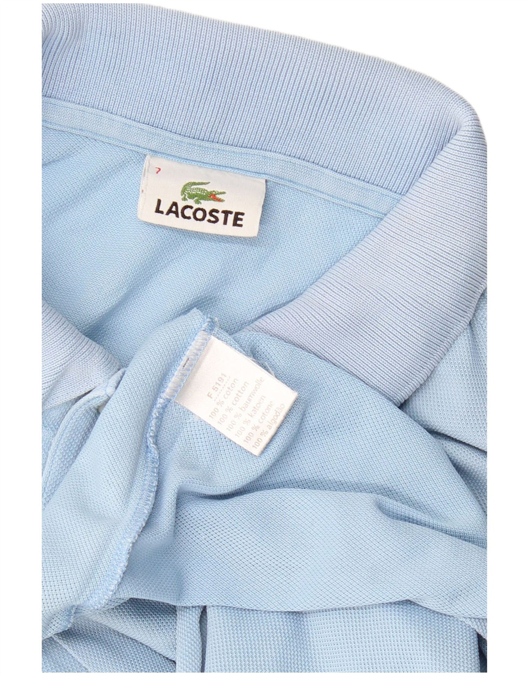 Tricou polo pentru bărbați LACOSTE Mărimea 7 2XL Bumbac albastru