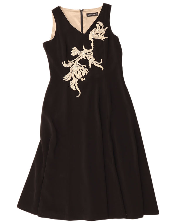 Rochie maxi fără mâneci pentru femei JACQUES VERT UK 14 Poliester negru mare