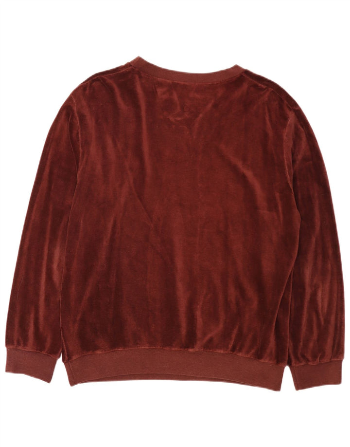 Top Vintage pentru bărbați cu mânecă lungă Burgundy mediu