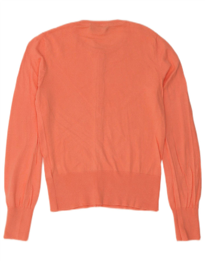 Pulover cardigan pentru femei Oasis UK 10 mic bumbac portocaliu