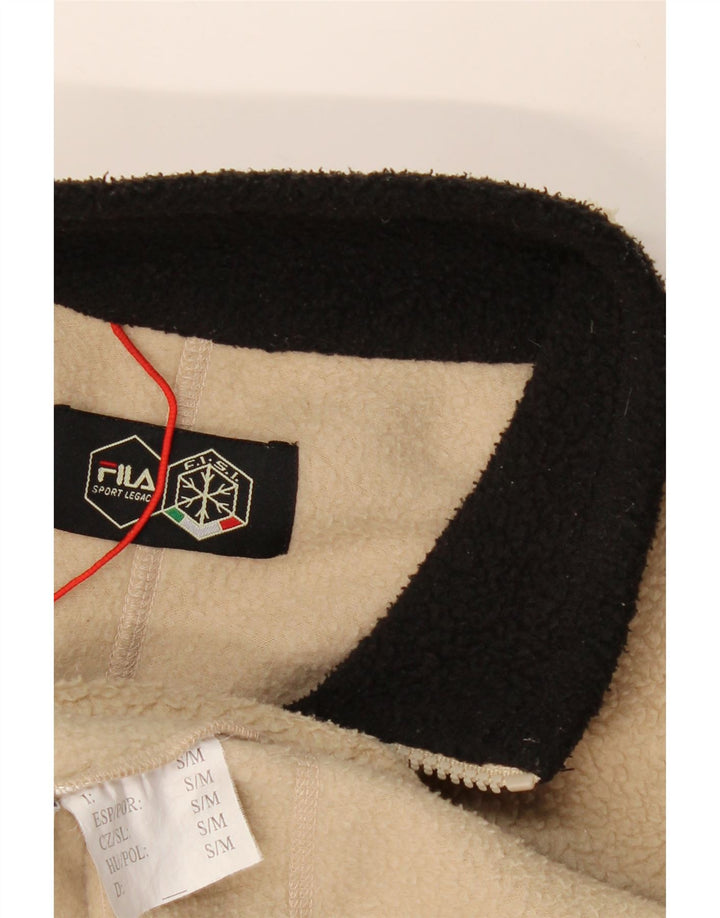 Jachetă fleece pentru bărbați FILA UK 36 Mic, bej, poliester color bloc