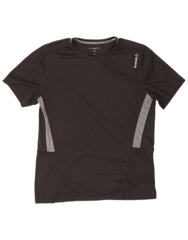 Top tricou REEBOK pentru femei UK 14 Medium Black Colorblock Poliester