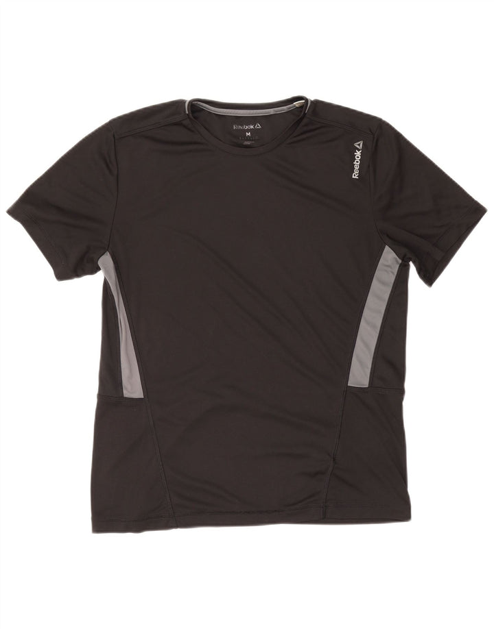 Top tricou REEBOK pentru femei UK 14 Medium Black Colorblock Poliester