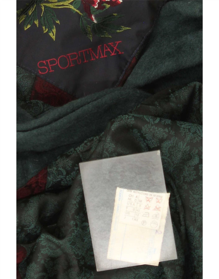 Pardesiu supradimensionat pentru femei Sportmax UK 12 Lână verde medie