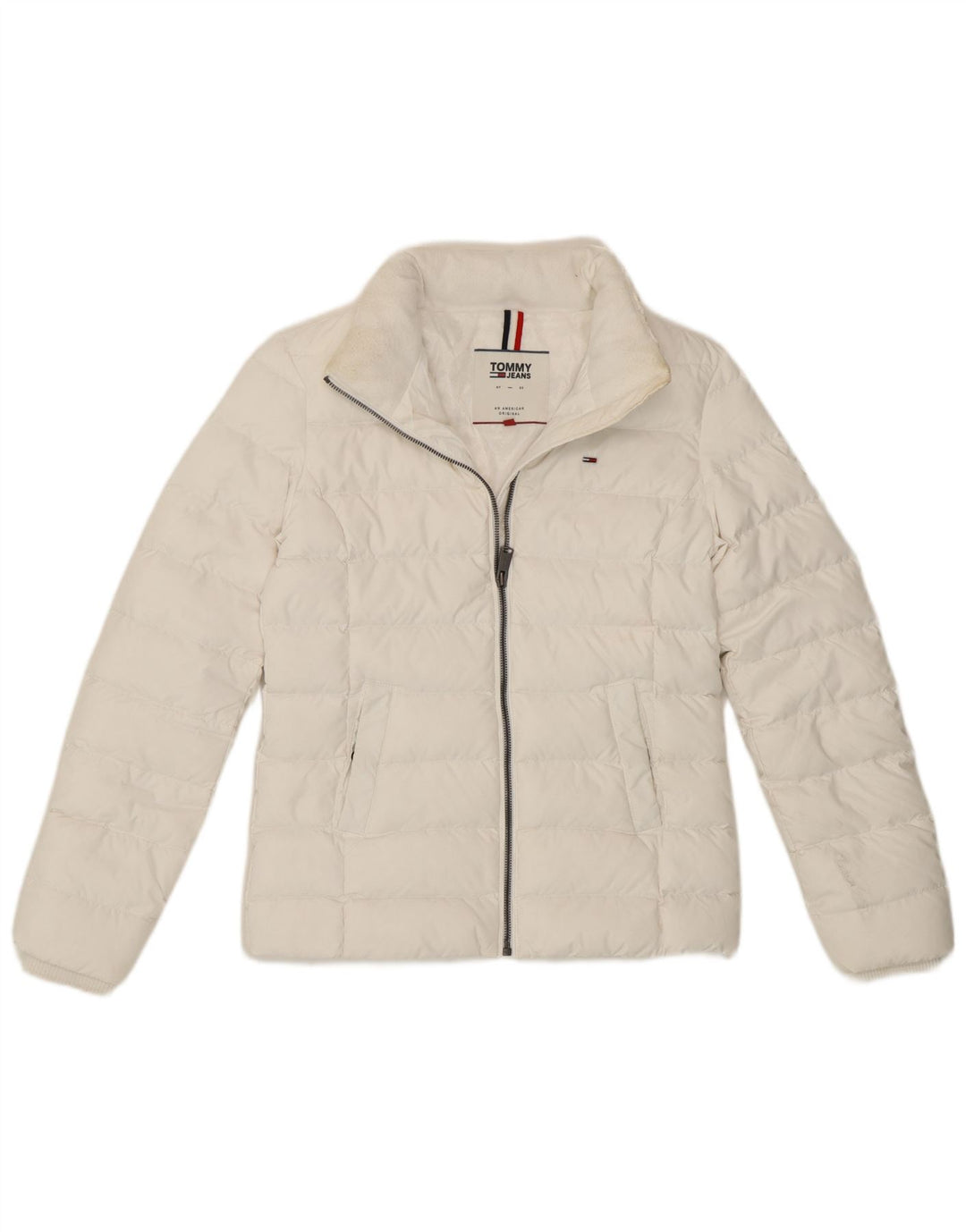 Jachetă căptușită pentru femei Tommy Hilfiger UK 6 XS Poliester alb
