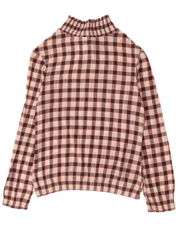 Bluză cu mânecă lungă pentru femei Woolrich UK 14 Medium Burgundy Gingham Bumbac