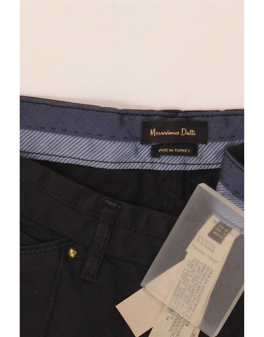 Massimo Dutti Pantaloni chino subțiri pentru femei EU 40 Medium W30 L31 Bleumarin