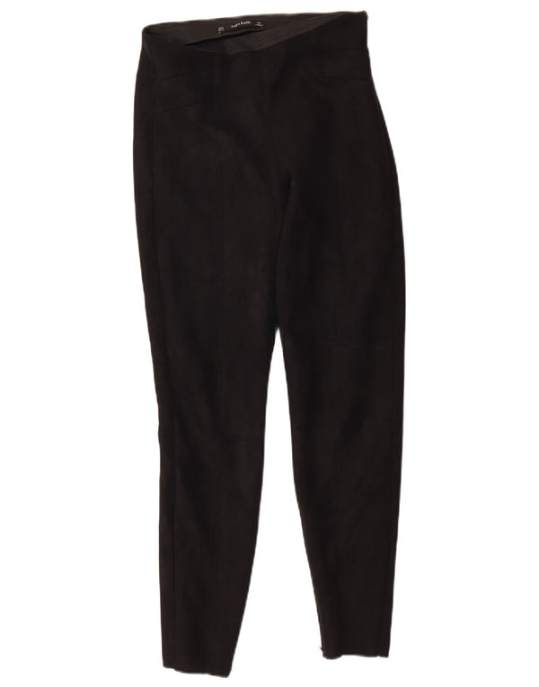 Pantaloni skinny casual pentru femei Zara Mici L26 L27 Poliester negru