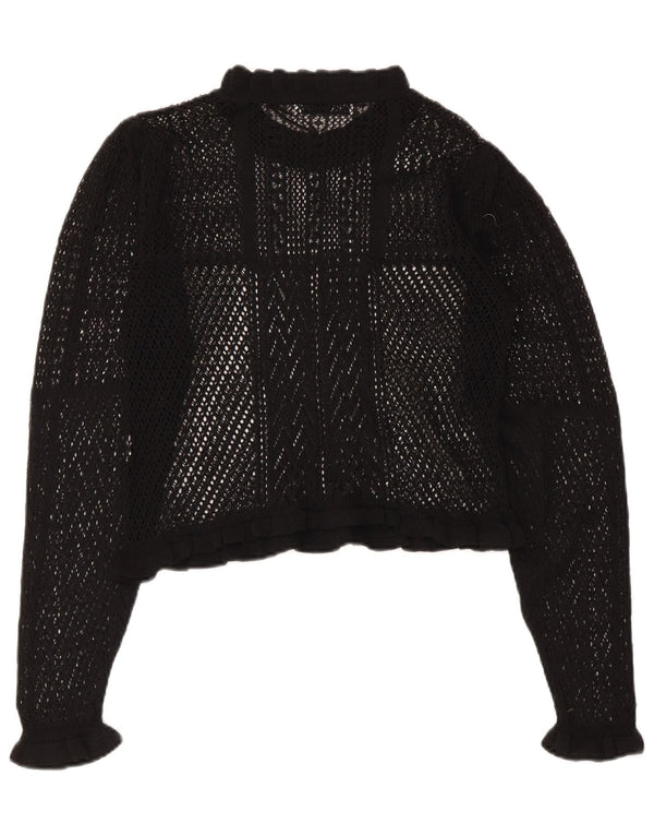 Top Crochet Crochet pentru femei Zara UK 10 Small Black