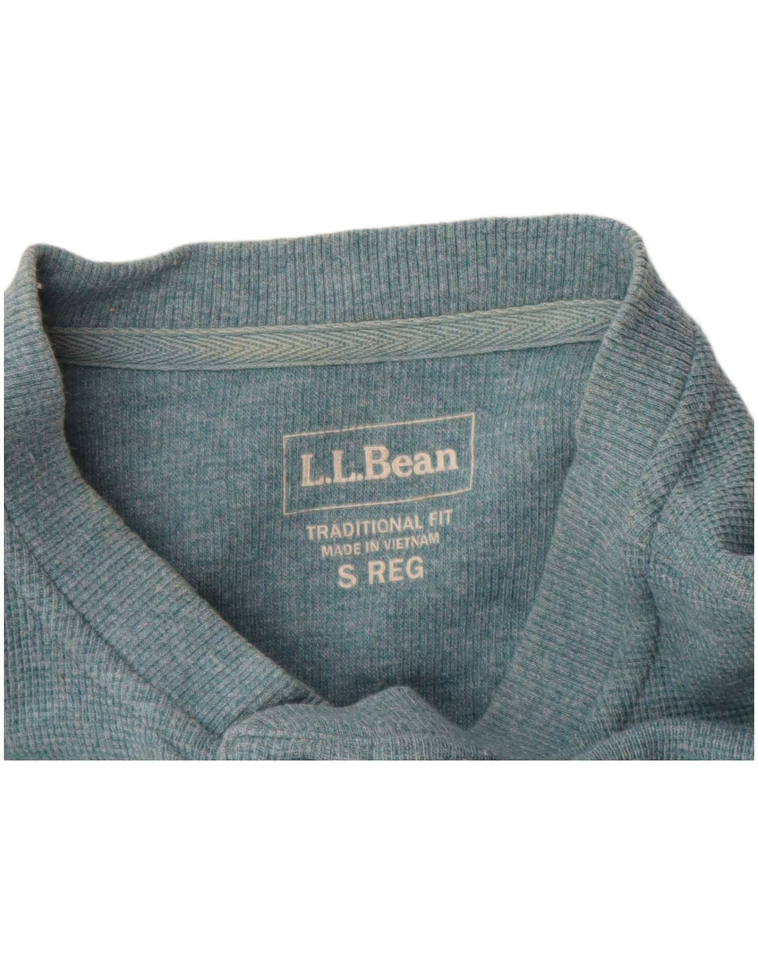 L.L.BEAN Mens Traditional Fit Top cu mânecă lungă din bumbac albastru mic