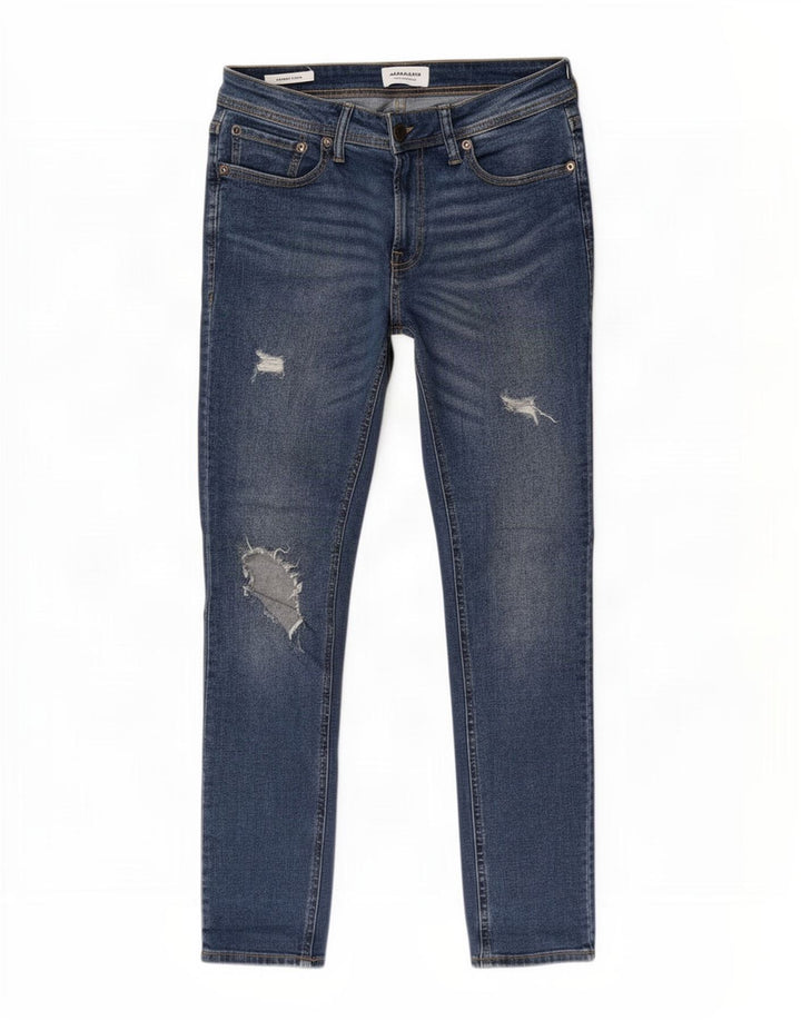 Jack & Jones Blugi Skinny Liam Distressed pentru femei W30 L32 Albastru