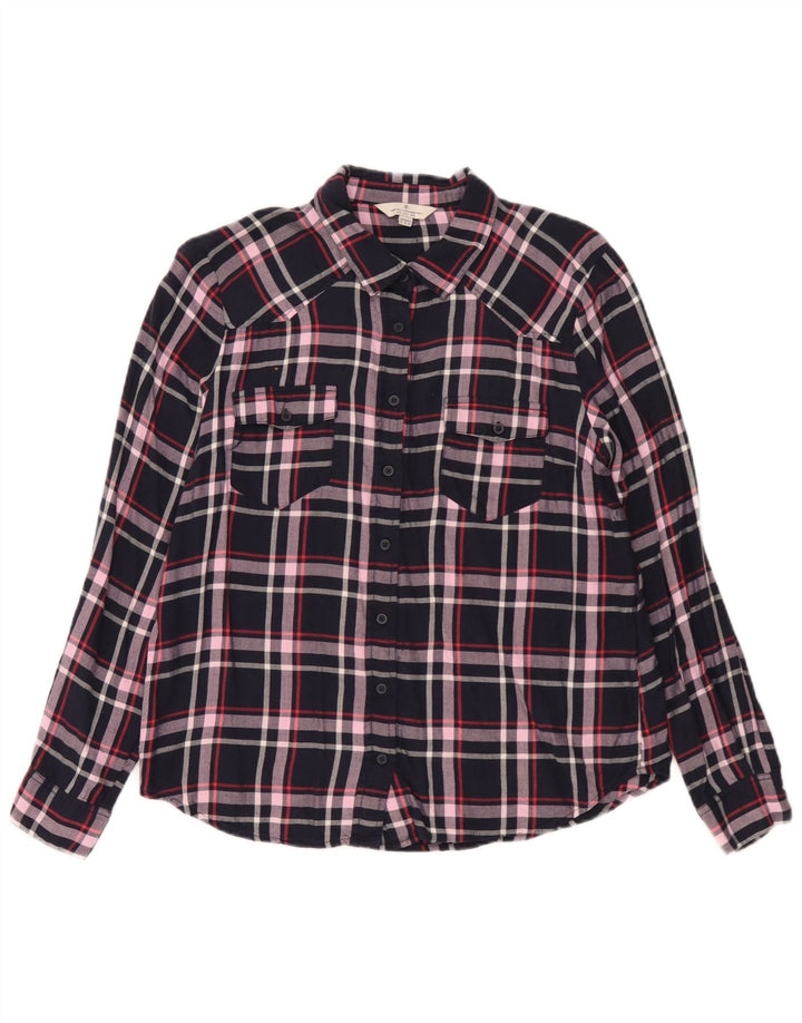 Cămașă French Connection pentru femei UK 12 Medium Bluemarin Check Viscose