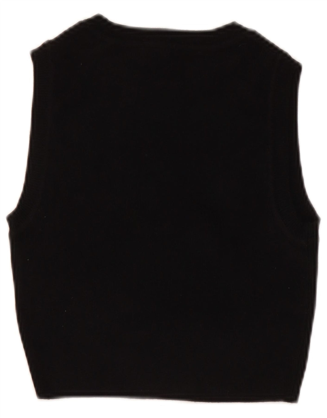 ZARA Crop Vest Tank Top pentru femei UK 8 Small Black Viscose