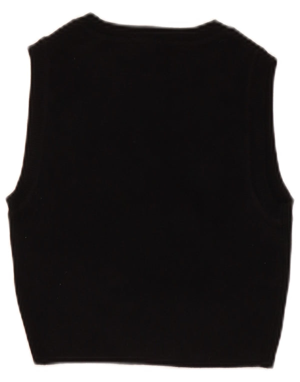 ZARA Crop Vest Tank Top pentru femei UK 8 Small Black Viscose