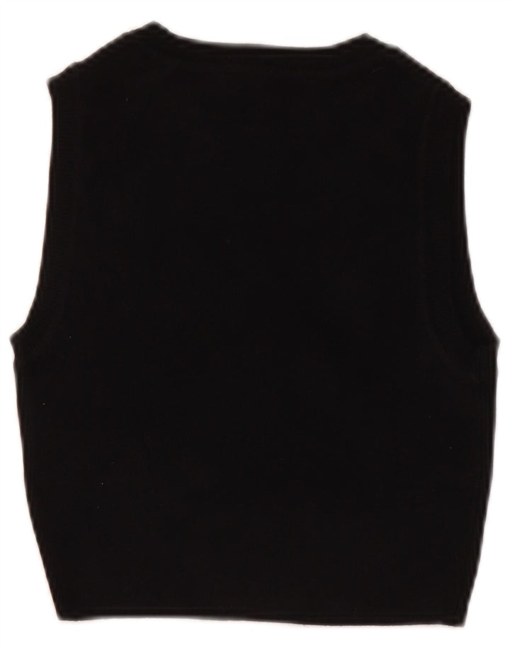 ZARA Crop Vest Tank Top pentru femei UK 8 Small Black Viscose