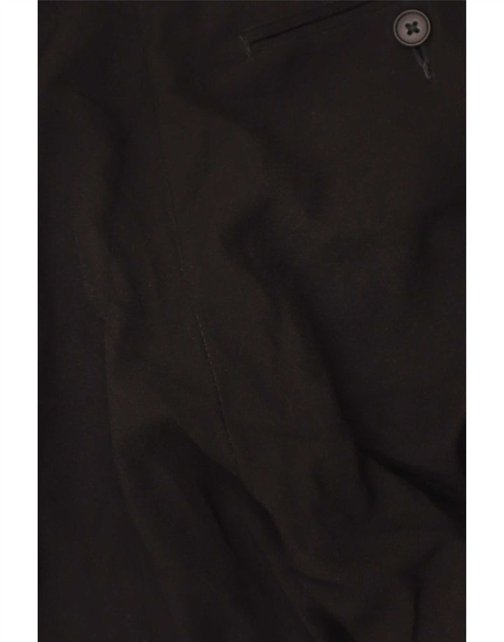 Marks & Spencer Pantaloni de costum pentru bărbați, drepti, cu croiala normală, L32 L31, negri