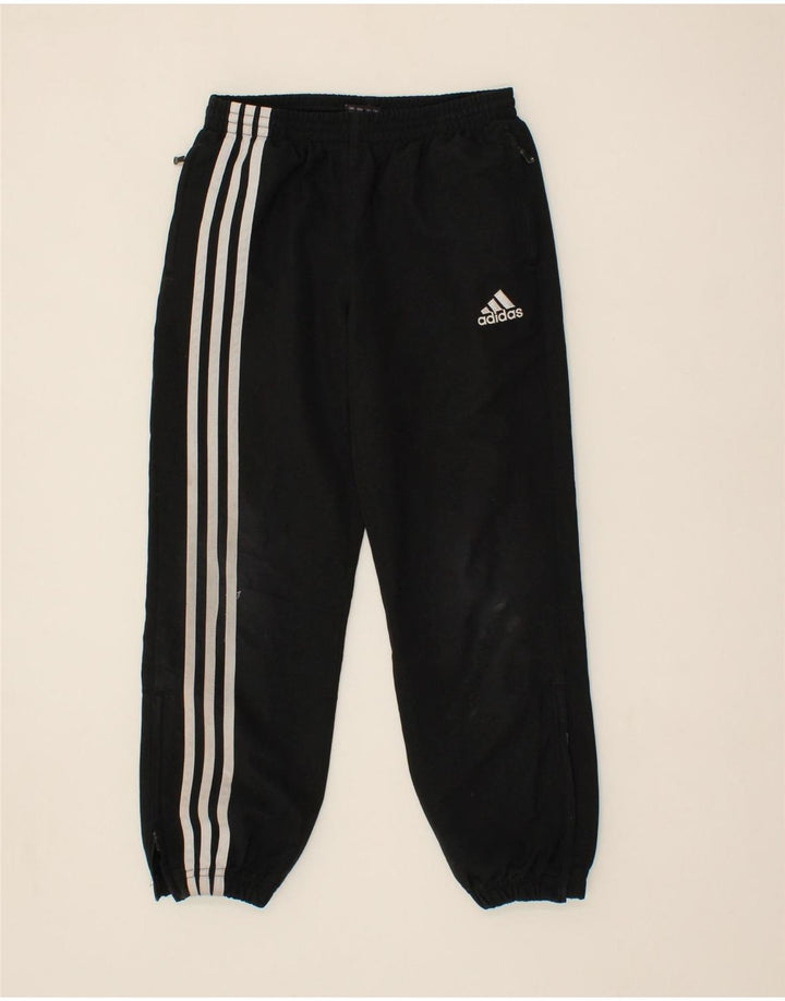 ADIDAS Boys Tracksuit Top Jacket 7-8 Years Small Black Polyester Vintage Adidas and Second-Hand Adidas from Messina Hembry 