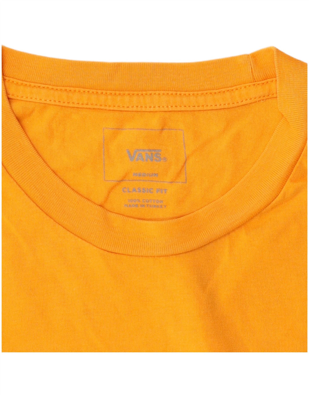 VANS Mens Classic Fit Graphic T-Shirt Top Medium Yellow Cotton