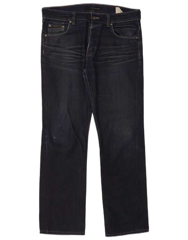 Blugi Calvin Klein Bărbați Drepți L33 L34 Bumbac bleumarin