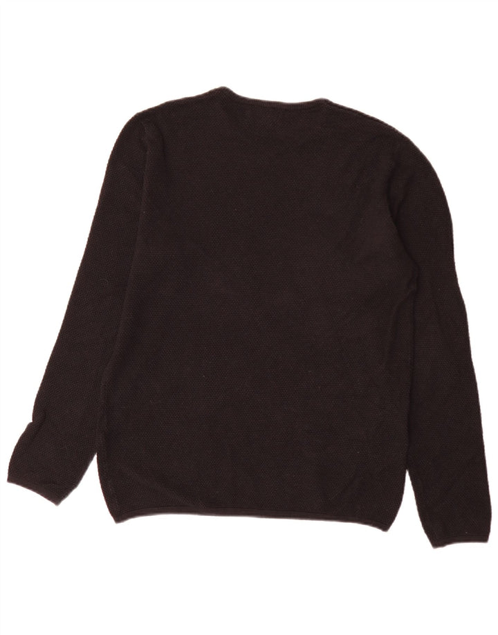 Pulover pentru bărbați Zara, cu gât turnut, mare, negru, bumbac