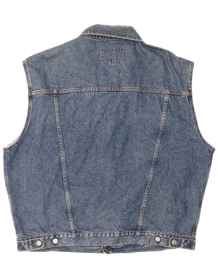 CARRERA Gilet Denim pentru bărbați UK 44 2XL Blue Bumbac