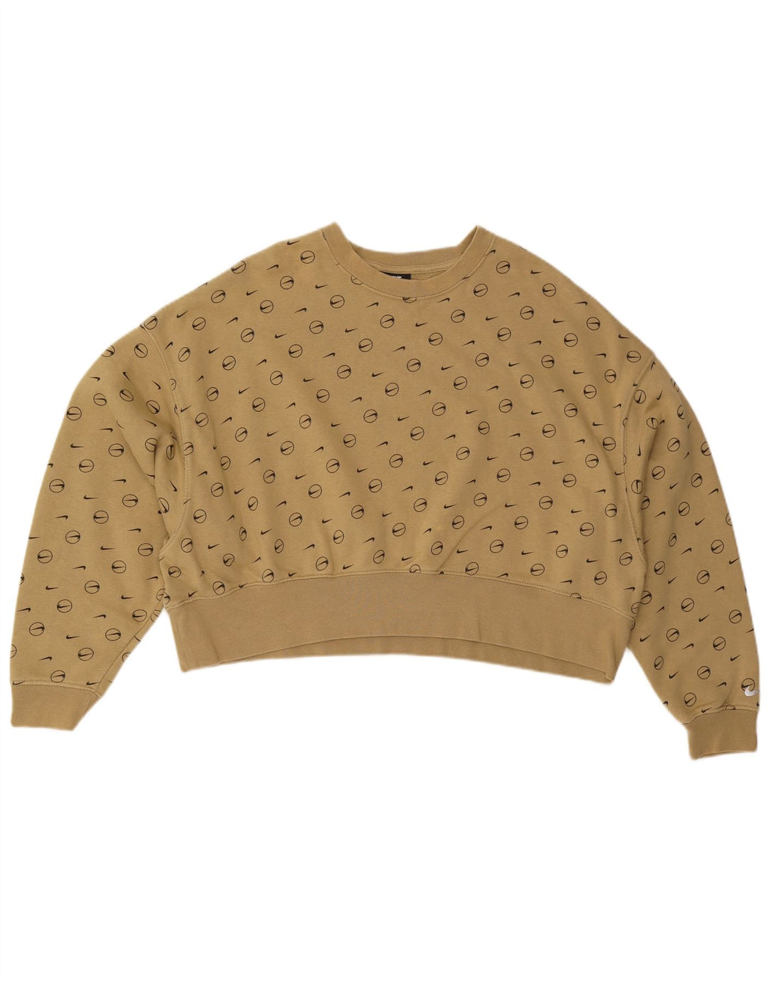 Pulover NIKE pentru femei oversized Crop Graphic Pulover UK 10 Mic Kaki