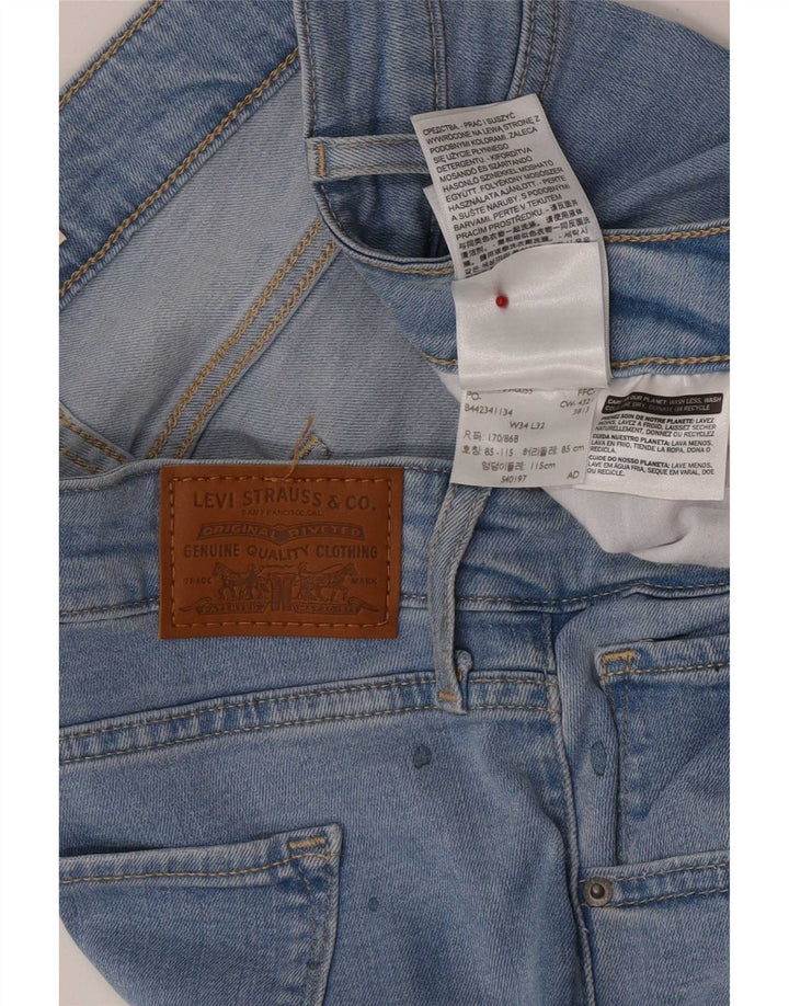 Blugi Levi's pentru femei 725 cu talie înaltă Bootcut W34 L32 Blue Lyocell