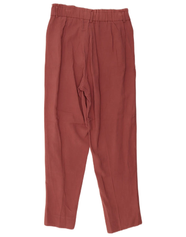 Pantaloni chino conici pentru femei cu talie înaltă Zara Mici L26 L26 Bordeaux