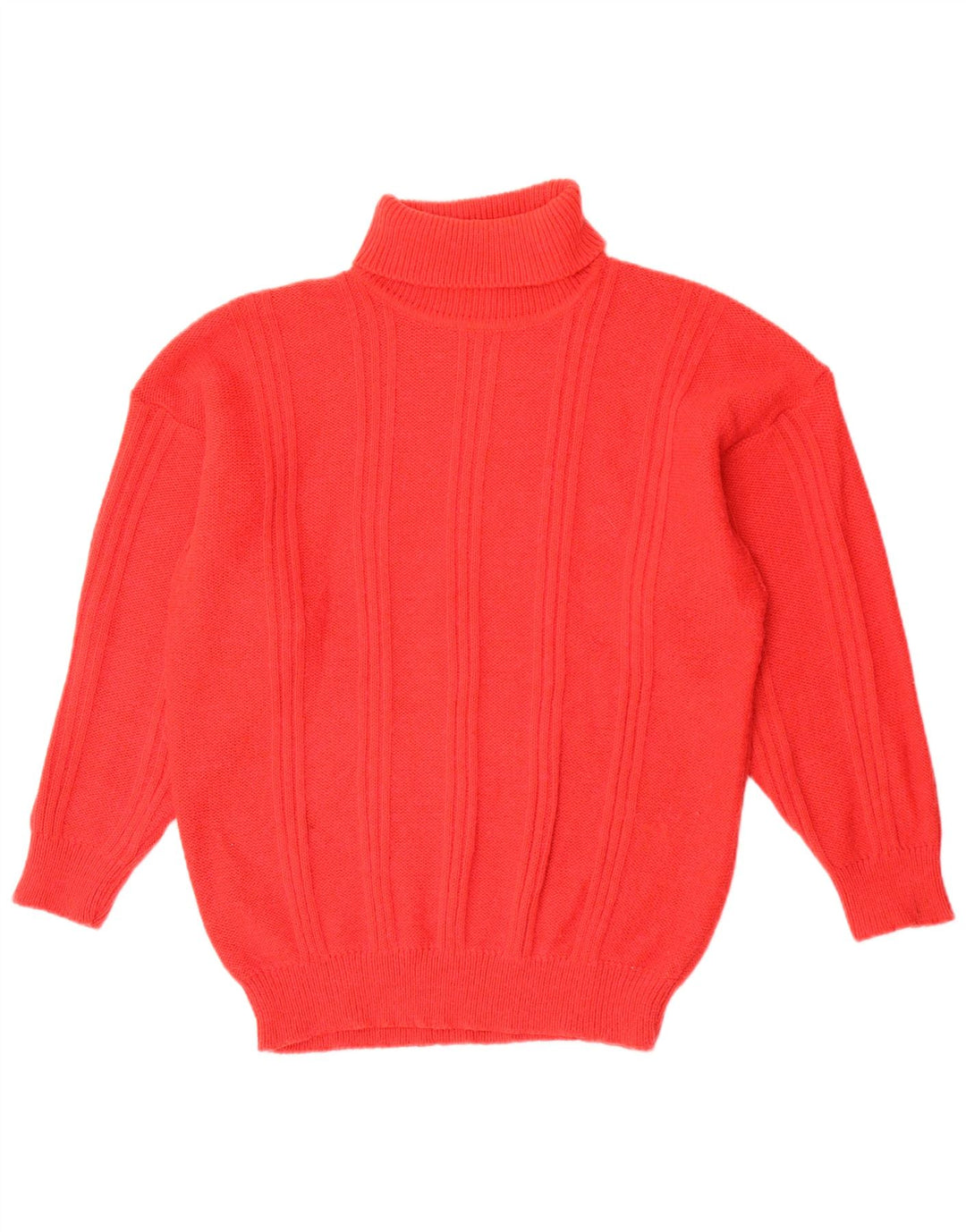 Pulover vintage pentru bărbați cu gât rulat, XL, roșu acrilic