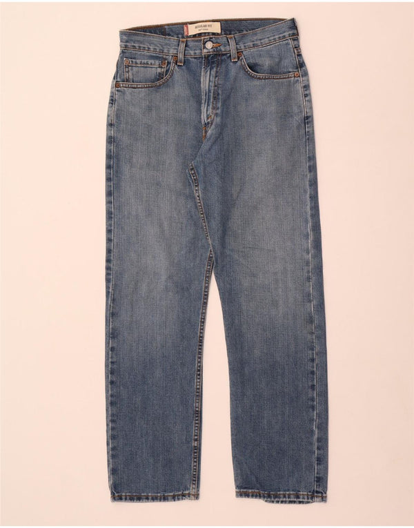 Levi's Mens 505 Regular Fit Straight Jeans W32 L30 Blue Cotton