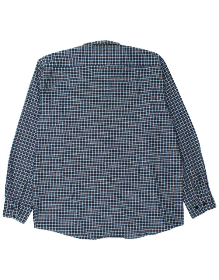 Cămașă Vintage pentru bărbați din flanel Mărimea 45 XL Blue Check