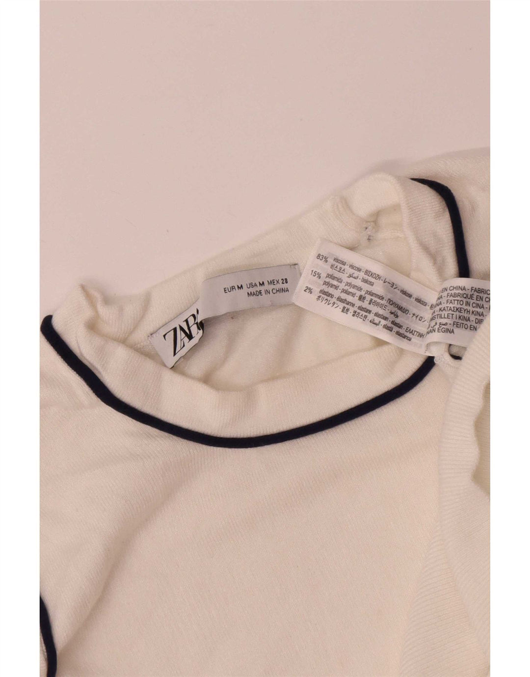 Zara Womens Vest Tank Top UK 12 Medium White Viscose