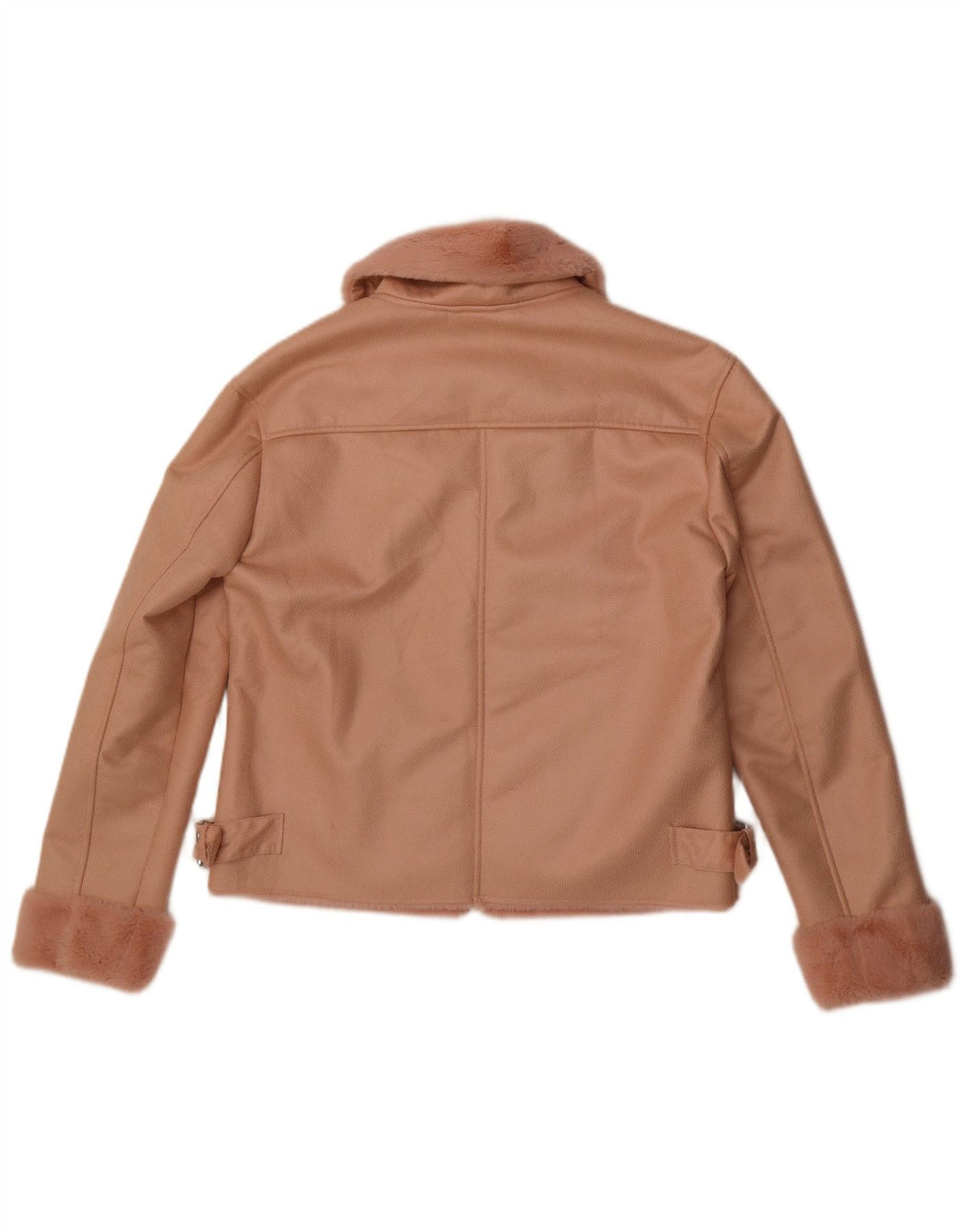 Jachetă Sherpa din piele sintetică Guess pentru femei UK 12 Poliester roz mediu