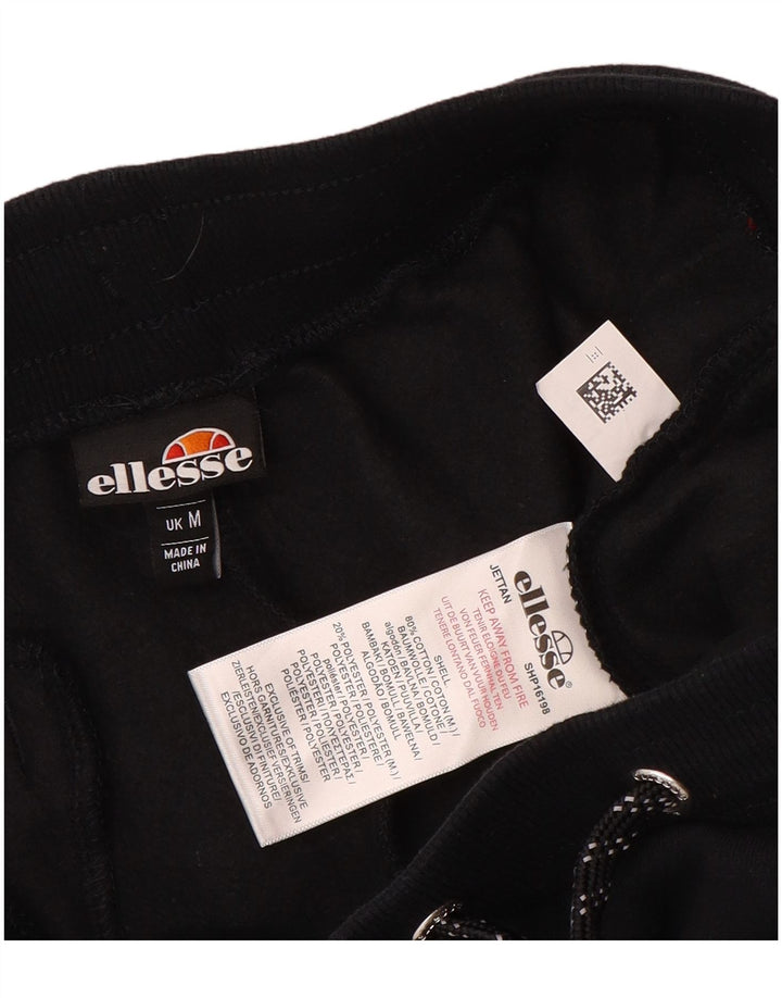 Pantaloni de trening grafic pentru bărbați Ellesse Pantaloni de jogging, bumbac mediu negru