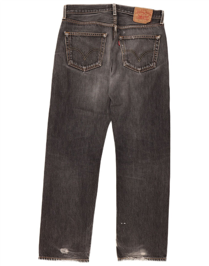 Blugi drepti pentru bărbați LEVI'S 501 W32 L32 bumbac negru