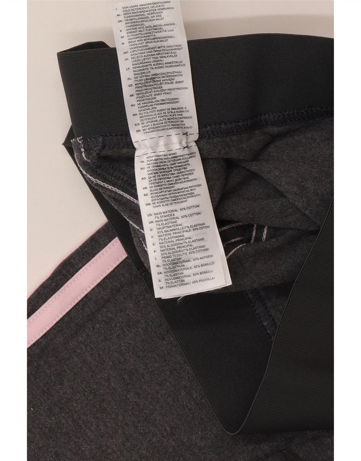 Leggings pentru femei Adidas UK 8/10, bumbac gri mic