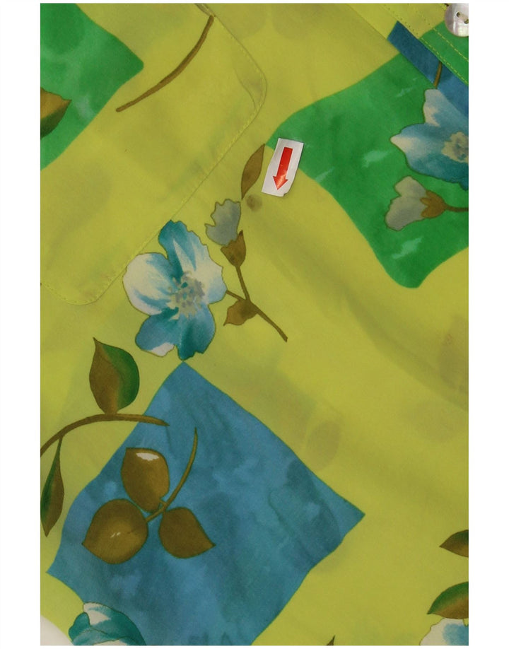 Bluză cămașă cu mânecă scurtă pentru femei CHERIE, IT 48 XL, verde, florală