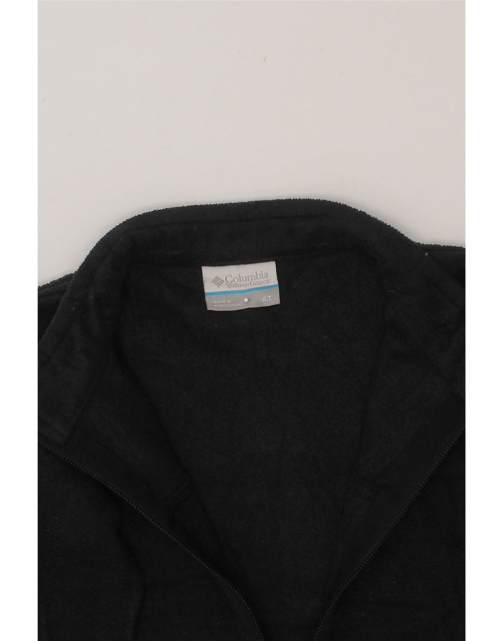 COLUMBIA Boys Fleece Jacket 3-4 Years Black Polyester Vintage Columbia and Second-Hand Columbia from Messina Hembry 
