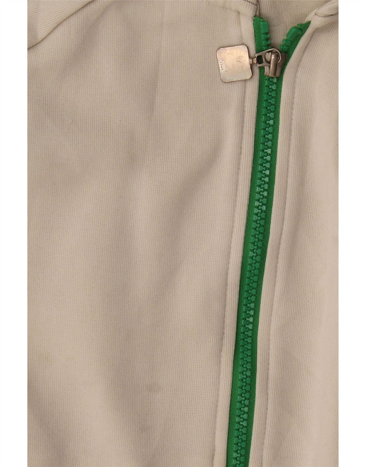 Pulover Adidas Graphic Zip pentru femei UK 12 Poliester alb mediu
