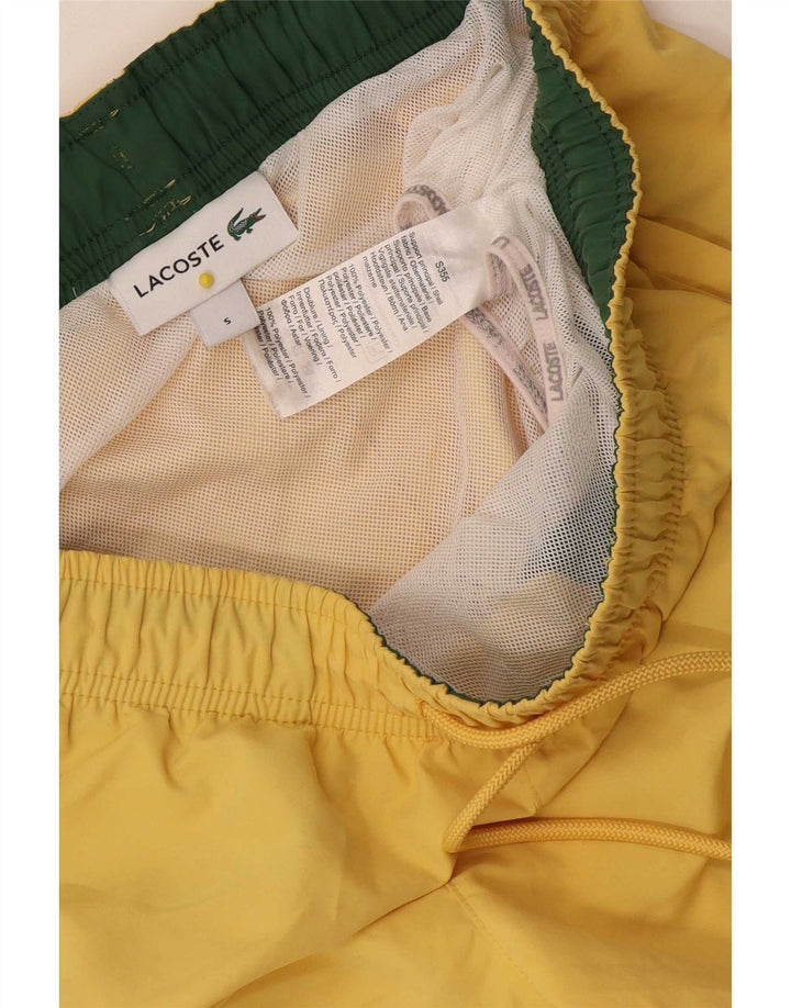 Pantaloni scurți de înot Lacoste pentru femei UK 10 Poliester galben mic
