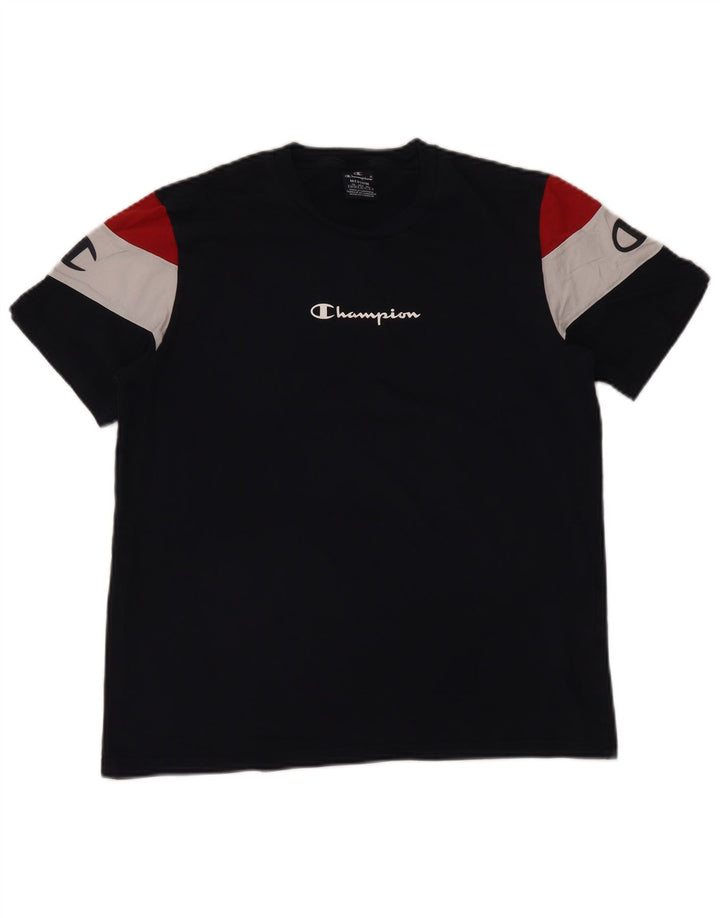 Tricou grafic pentru femei CHAMPION Top UK 14 Medium Bleumarin Colorblock