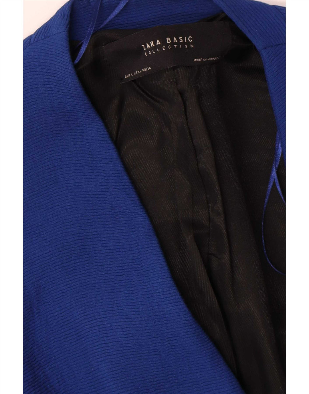 Blazer pentru femei Zara cu 1 nasture UK 16 mare, albastru, viscoza