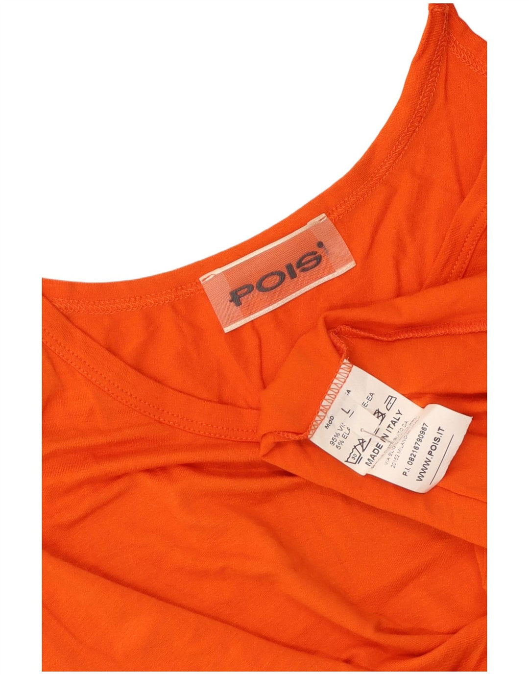 Cami Top Vintage pentru femei UK 14 Large Orange Viscose