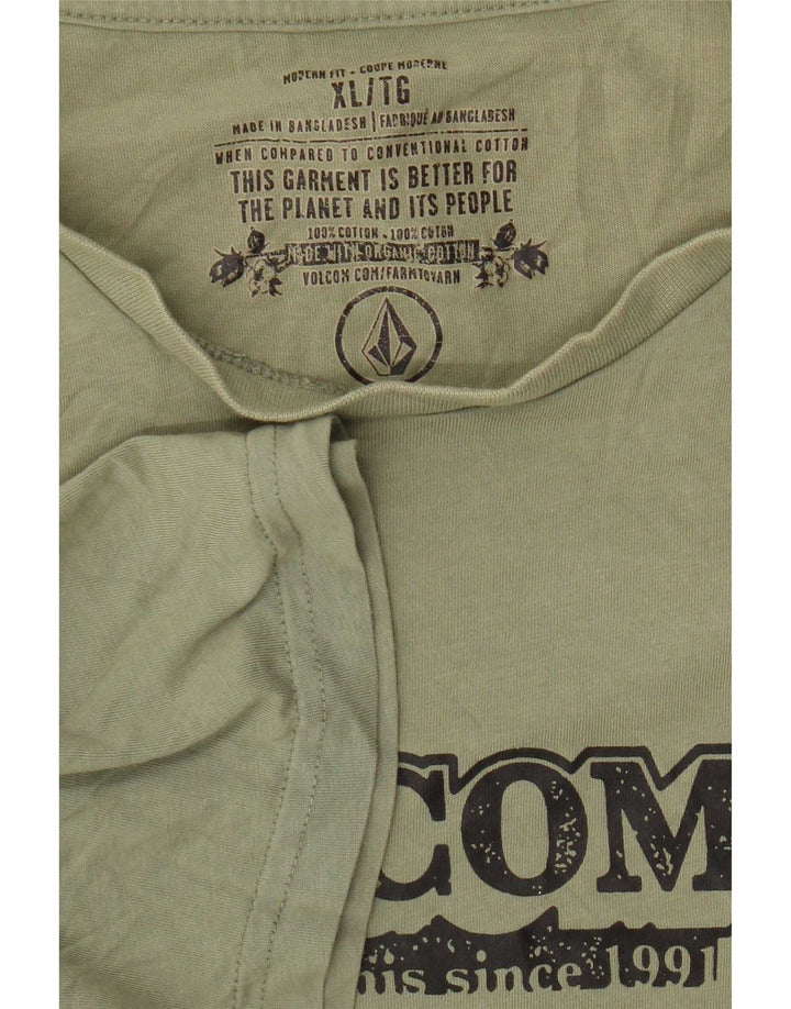Tricou grafic pentru bărbați Volcom Top XL bumbac verde