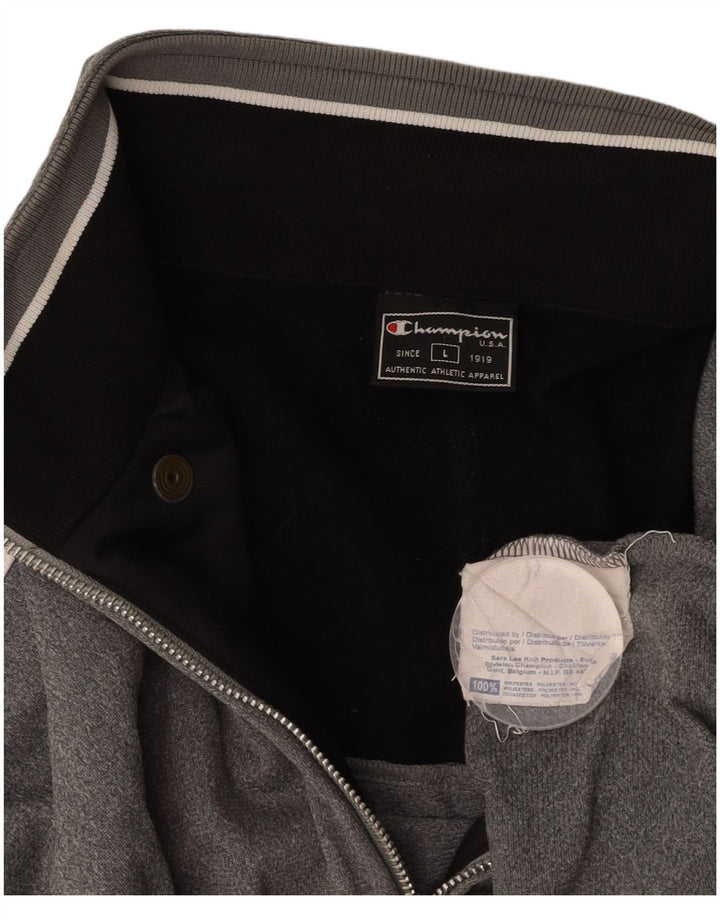 Jachetă de trening pentru bărbați CHAMPION, mare, gri, poliester color bloc