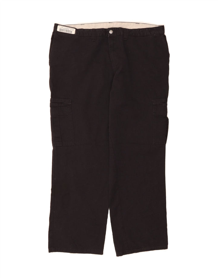 DICKIES Mens Straight Cargo Trousers W44 L32 Black Polyester Vintage Dickies and Second-Hand Dickies from Messina Hembry 
