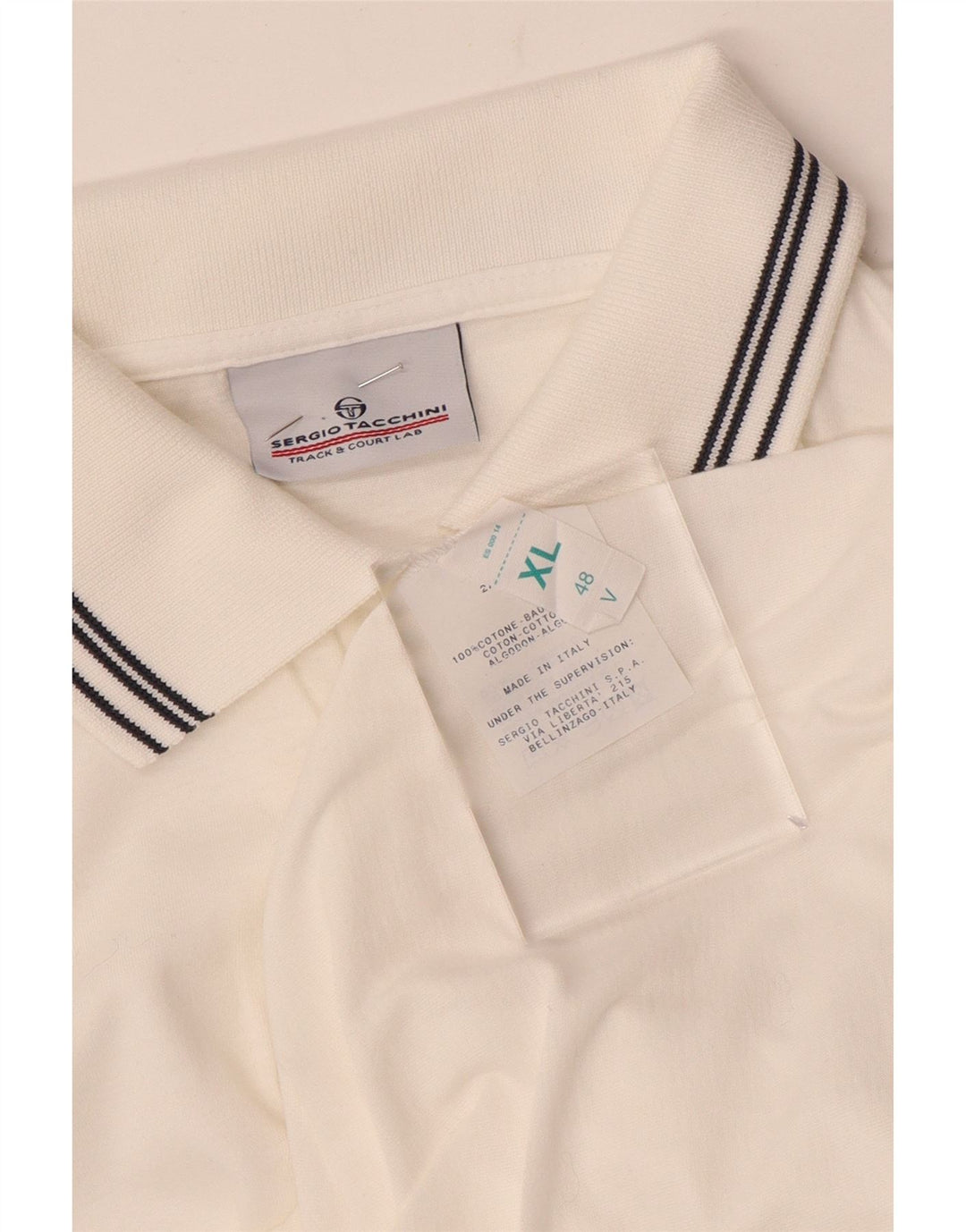 Tricou polo Sergio Tacchini pentru femei IT 48 XL Bumbac alb