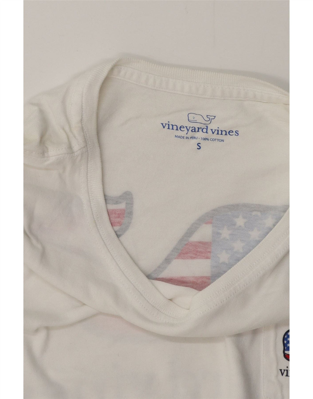 VINEYARD VINES Tricou grafic pentru femei Top UK 10 Small White Bumbac
